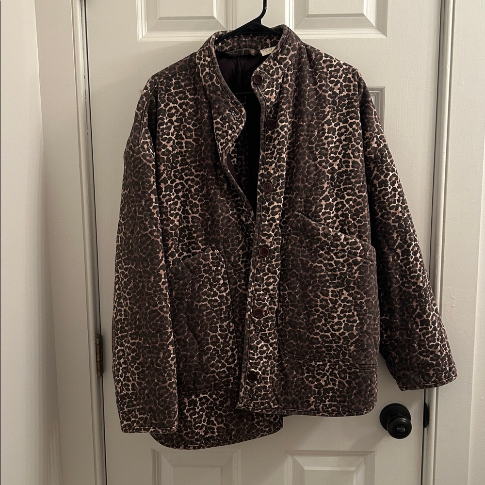 Leopard Print Jacket beyond nine rue size s/m